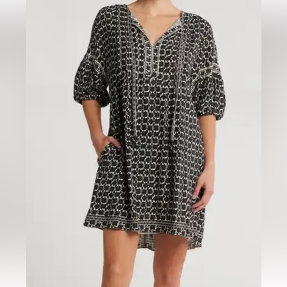 Max Studio London Black and White Patterned Women's dress small NWT Nordstrom